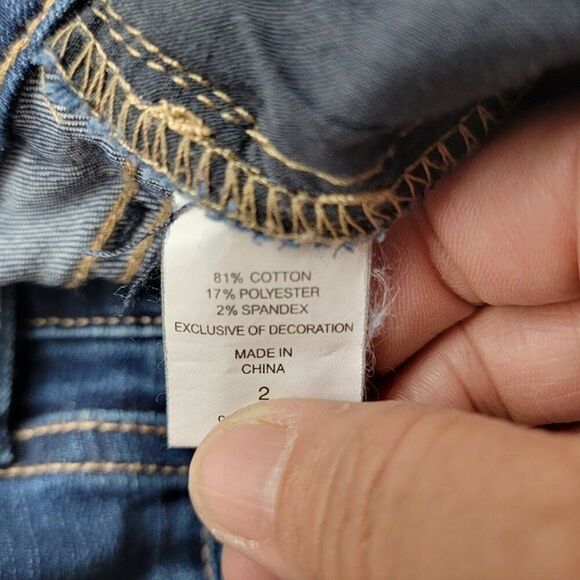 New York & Co. soho Jeans Flare Leg Size 2 Medium Wash Blue Denim Stretch 28x33 - Picture 7 of 11